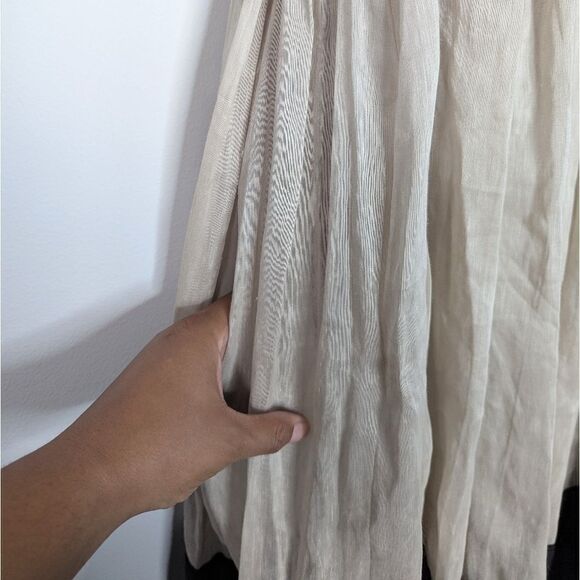 Robert Rodriguez Silk Linen Sleeveless Trapeze Mini Dress Black Cream 6 - Picture 5 of 9